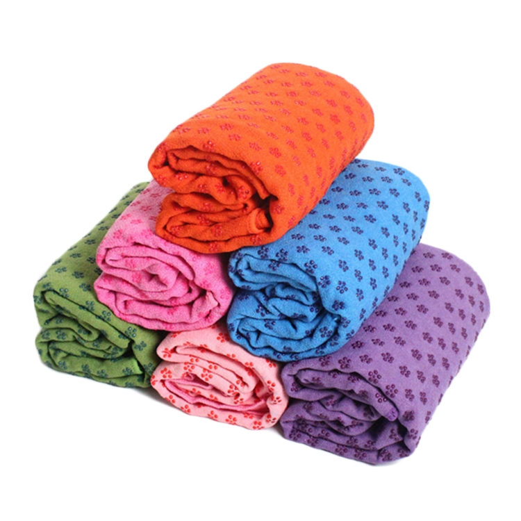 Heathyoga Microfiber Silicone Coating Layer Yoga Towel - Teal - Teal / 72  x 26
