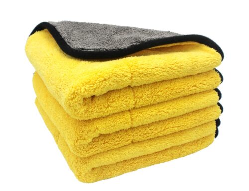 Wholesale quick drying double sided car wash microfiber towel